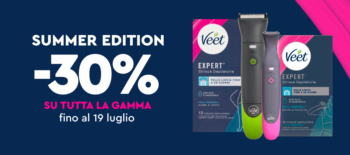Scopri la promo 30% Summer Edition di Veet
