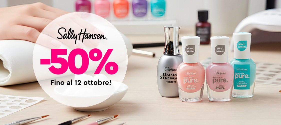 Promo -50% sui Prodotti Sally Hansen  fino al 12 Ottobre!