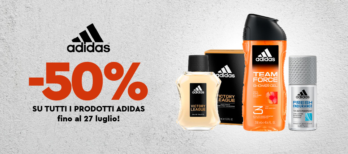 Sconto -50% su tutti i Prodotti Adidas!