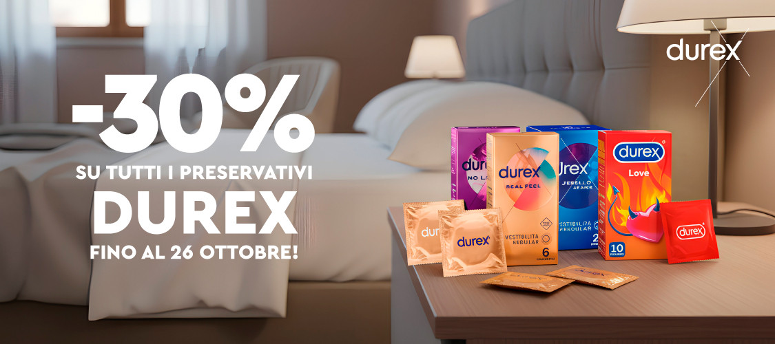 Promo -30% sui Preservativi Durex fino al 26 Ottobre!
