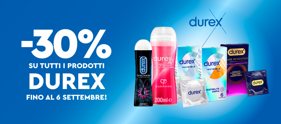 Scopri gli sconti 30% di Durex!