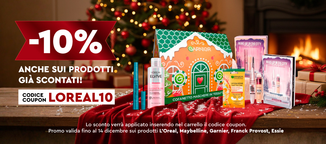 Extra sconto 10% su cosmetici e cofanetti regalo